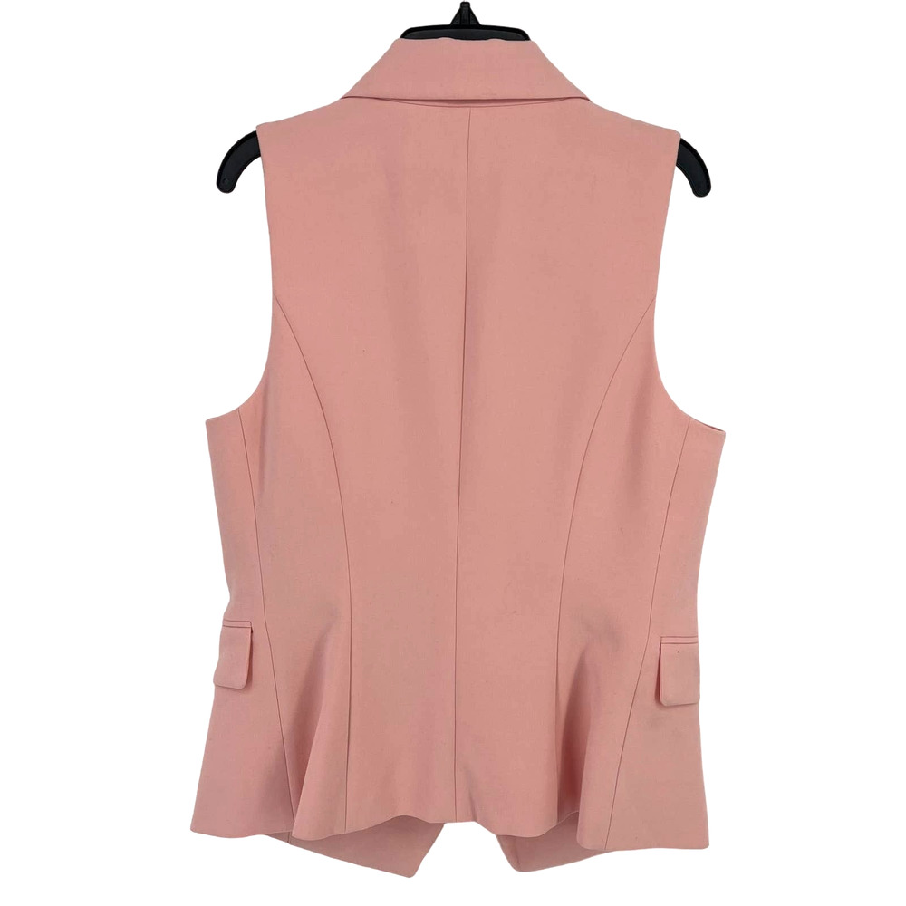 White House Black Market Double-Breasted Sleeveless Blazer in Dusty Rose - Picture 4 of 6